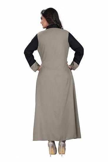 Women's madhuram womens rayon regular a line kurti with fully stitched plain long kurta(m-114) - Image 3