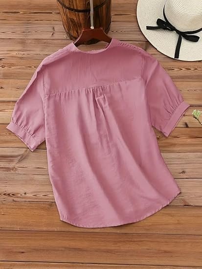 Women's shirts for women – korean style long sleeve oversized button down | plus size workwear top for office & casual wear (l-98-101) - Image 3
