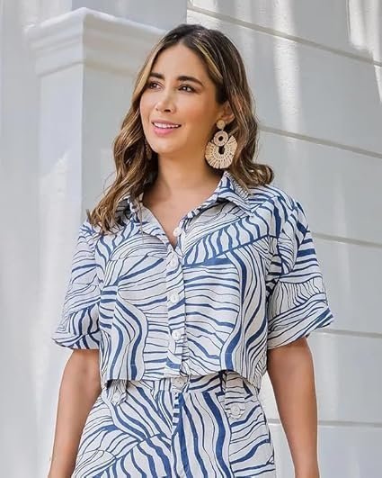 Women's fashion rayon women co-ord set standard length dress