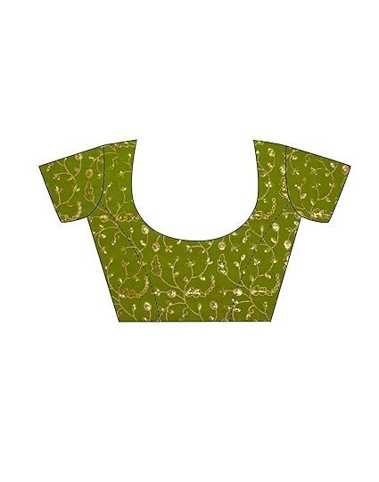 women's georgette bandhani printed saree with unstitched blouse piece - Image 3