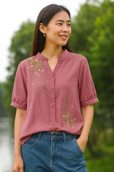 Women's shirts for women – korean style long sleeve oversized button down | plus size workwear top for office & casual wear (l-98-101) - Image 5