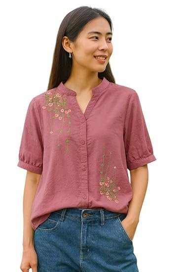 Women's shirts for women – korean style long sleeve oversized button down | plus size workwear top for office & casual wear (l-98-101) - Image 6