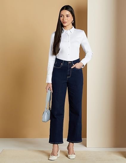 Women's premium women's 'desk-to-dinner' cotton stretch formal shirt (button down | regular fit | stylish | office-wear) - Image 4