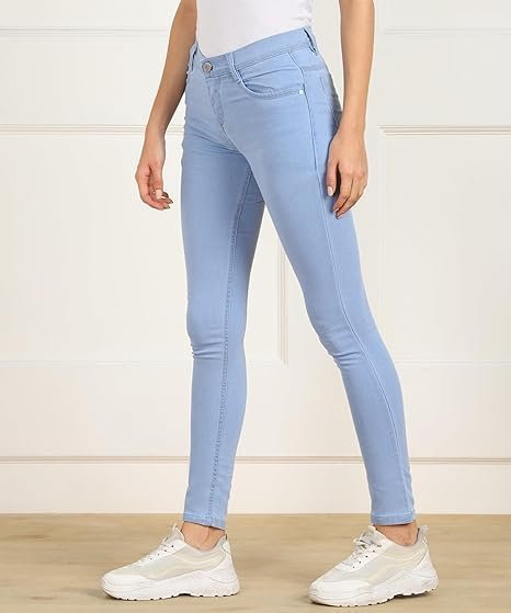 women's cotton blend stretchable mid rise jeans - Image 3