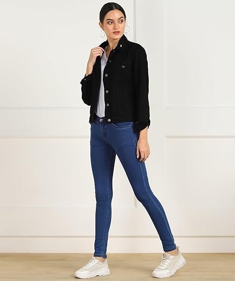 women's cotton blend stretchable mid rise jeans - Image 5