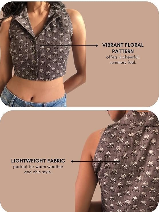 Women's fashion sleeveless tops for women | casual tops for women | crop tops for women | korean tops for women | - Image 3