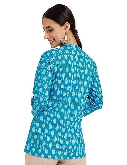 women's printed regular cotton short kurti - Image 4