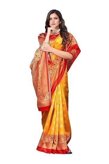 Women's womens jacquard standard length saree - Image 3