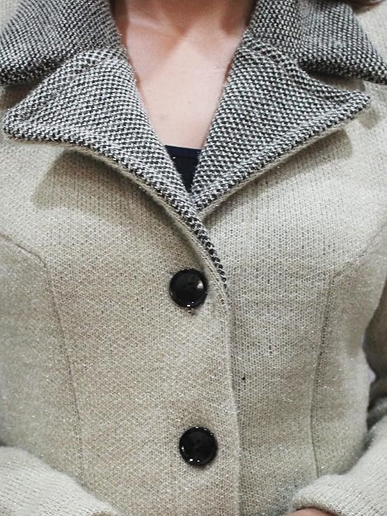 Women's matelco womens woollen collared coat cardigan - Image 2
