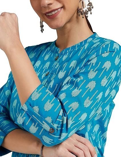 women's printed regular cotton short kurti - Image 5
