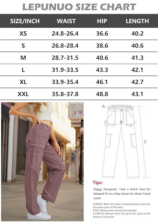 Women High Waisted Wide Leg Casual Pants Baggy Stretchy Trousers Y2K Streetwear with 6 Pockets - Image 4