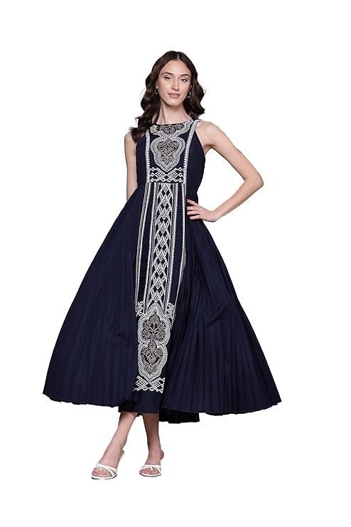 Blue Janette Satin Long Dress - Image 2