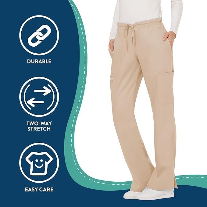 Workwear Revolution Women's Mid Rise Drawstring Cargo Pant - Image 4